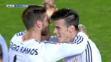 El primer gol de Bale con el Real Madrid: llegando al área