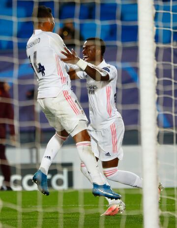 3-1. Vinicius Junior celebró el tercer gol.