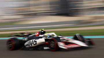 El Haas de Oliver Bearman, en Abu Dhabi.