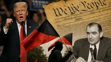 Trump, McCarthy, Antifa, constitution - artist's impression