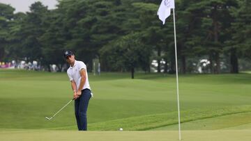 KAWAGOE, JAPAN - JULY 29: Joaquin Niemann of Team Chile plays his third shot on the third hole during the first round of the Men&#039;s Individual Stroke Play on day six of the Tokyo 2020 Olympic Games at Kasumigaseki Country Club on July 29, 2021 in Kawagoe, Saitama, Japan. (Photo by Chris Trotman/Getty Images)