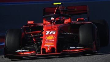 SOCHI, RUSSIA - SEPTEMBER 29: Charles Leclerc of Monaco driving the (16) Scuderia Ferrari SF90 on track during the F1 Grand Prix of Russia at Sochi Autodrom on September 29, 2019 in Sochi, Russia. (Photo by Clive Mason/Getty Images)