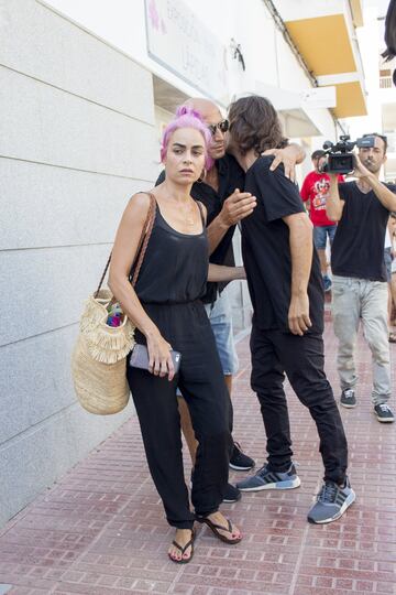 Bea Matallana a su llegada al velatorio.