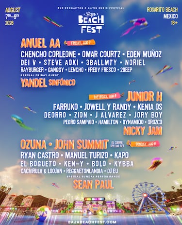 Baja Beach Fest 2026: lineup completo, fechas y boletos