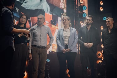 De izquierda a derecha: Alexandra y Jörg Schumacher (fundadores y promotores de Hannah Hof, hogar inclusivo para personas con discapacidad, apoyado por la Fundación Kroos), Katja Diemer y Dominik Krzysztofek (directora y director general de Deutsche Postcode Lotterie, lotería benéfica que es el principal sponsor de la fundación).