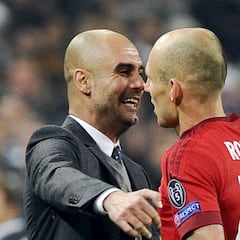 Robben elige a Guardiola por delante de Mourinho