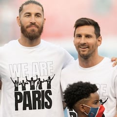 Messi y Ramos presentados ante la afición del PSG