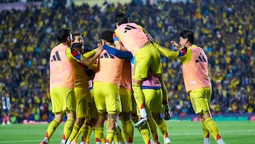 Jose Zuniga celebrates his goal 2-0 of America during the quarter-final second match between America and Monterrey as part of the Liga BBVA MX, Torneo Apertura 2025 at Ciudad de los Deportes Stadium, on November 29, 2025 in Mexico City, Mexico.