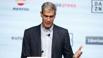 Antonio Martín, presidente de la ACB, durante los Desayunos de Europa Press.