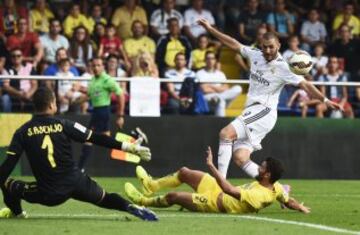 Mateo Musacchio y Karim Benzema.