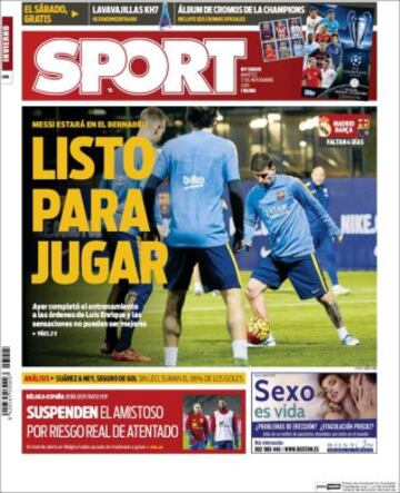 Las portadas de los diarios deportivos