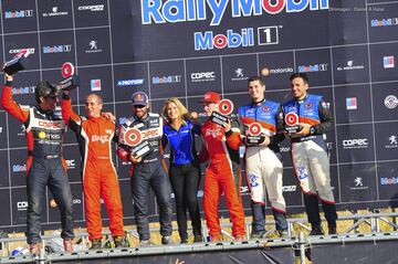 El podio de la R2 en el RallyMobil Valparaíso 2017