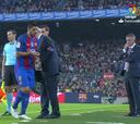 A Luis Suárez no le gustó ser sustituido: la imagen del cambio
