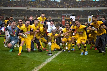 Action Photo during the game America vs Cruz Azul  Liga MX Final, Celebration/ Foto de accion durante el juego America vs Cruz Azul  Liga MX Final, Celebracion/ 26-May-2013/ MEXSPORT/ Roberto Maya.

