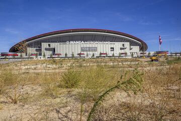 Así están las obras de jardinería del Wanda Metropolitano