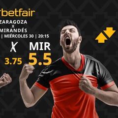 Real Zaragoza vs. CD Mirandés: horario, dónde ver y pronósticos