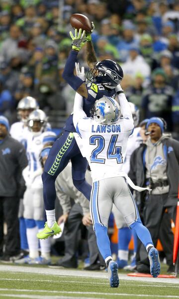 Paul Richardson en su segunda recepción del partido.