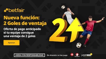 ¡Nueva función en Betfair: 2 goles de ventaja!
