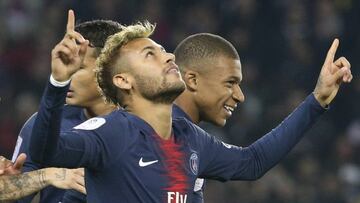 Neymar celebra un gol con el PSG.