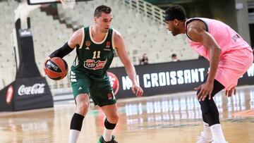 Mario Hezonja, durante el partido que ha enfrentado al Panathinaikos y al Barcelona, correspondiente a la 27&ordf; jornada de la Euroliga.