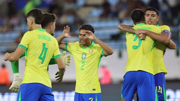 Formación posible de Brasil ante Colombia en el Sudamericano Sub 20 de 2025