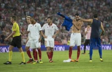 Iborra con la camiseta de portero de su equipo.