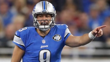 DETROIT, MI - OCTOBER 23: Quarterback Matthew Stafford #9 of the Detroit Lions calls out instructions to his team against the Washington Redskins during first half action at Ford Field on October 23, 2016 in Detroit, Michigan Gregory Shamus/Getty Images/AFP
== FOR NEWSPAPERS, INTERNET, TELCOS & TELEVISION USE ONLY ==