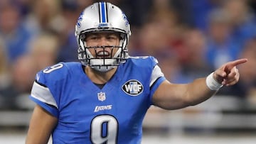 DETROIT, MI - OCTOBER 23: Quarterback Matthew Stafford #9 of the Detroit Lions calls out instructions to his team against the Washington Redskins during first half action at Ford Field on October 23, 2016 in Detroit, Michigan   Gregory Shamus/Getty Images/AFP
 == FOR NEWSPAPERS, INTERNET, TELCOS &amp; TELEVISION USE ONLY ==