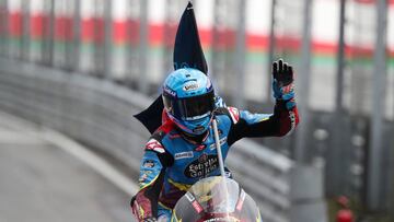 MotoGP - Austrian Grand Prix - Red Bull Ring, Spielberg, Austria - August 11, 2019 EG 0,0 Marc VDS' Alex Marquez celebrates finishing in second place in Moto2 race REUTERS/Lisi Niesner