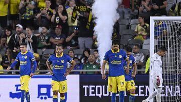 Emilio Lara,  Jonathan Dos Santos  and Nestor Araujo of America during the game America vs Columbus Crew, corresponding to the group stage of the Leagues Cup 2023, at Lower.com Field Stadium, on July 31 2023.

<br><br>

Emilio Lara, Jonathan Dos Santos y Nestor Araujo de America durante el partido America vs Columbus Crew, correspondiente a la fase de grupos de la Leagues Cup 2023, en el Estadio Lower.com Field, el 31 de Julio de 2023.