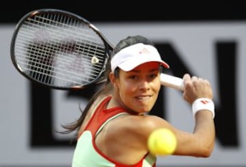 Ana Ivanovic durante el Masters de Tenis de Roma en 2012. 