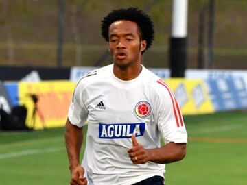 Juan Cuadrado en un entrenamiento de la Selecci&oacute;n Colombia