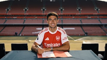 Arsenal unveiled the Spain international today after paying $84.5 million - more than his buy-out. He is reunited with Martin Ødegaard and Mikel Merino.