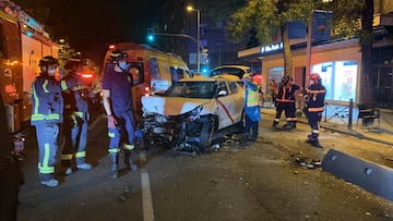 Fallece una mujer atropellada por un taxi que chocó contra una terraza en Madrid