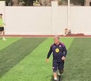 El show de Laporta jugando al fútbol con Deco en Arabia Saudí