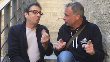 Rémi Gazel, izquierda, junto a Michel Ancel, creador de Rayman.