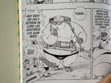 El tono humor¨ªstico de Toriyama no falta. La fina iron¨ªa de llamar "Swimmers" a un grupo que vive en pleno desierto te hace esbozar una sonrisa. Su peculiar forma de actuar es una de las claves del manga.