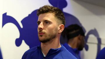 LONDON, ENGLAND - FEBRUARY 18: Mason Mount of Chelsea in the tunnel before kick off during the Premier League match between Chelsea FC and Southampton FC at Stamford Bridge on February 18, 2023 in London, England. (Photo by Chris Lee - Chelsea FC/Chelsea FC via Getty Images)