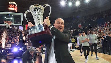 27/04/25 PARTIDO BALONCESTO ACB ENDESA
BILBAO BASKET - UCAM MURCIA
CELEBRACION COPA TROFEO FIBA EUROPE CUP
JAUME PONSARNAU CAMPEON