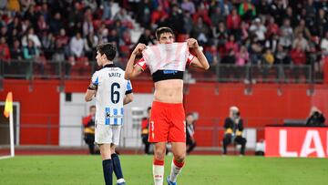 Edgar, abatido tras la derrota por 1-3 ante la Real Sociedad.
