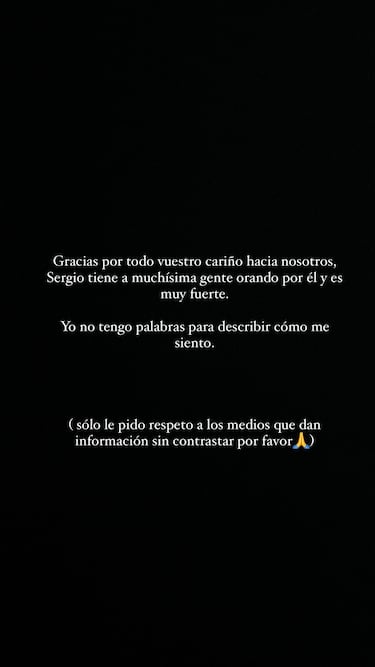 Preocupante mensaje de la mujer de Sergio Rico: ¡°No me dejes sola¡±