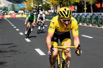 Geraint Thomas durante el Tour de France celebrado en el pa¨ªs asi¨¢tico.