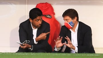 Nasser Al-Khelaifi y Leonardo.