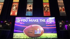 Fans take part in the Super Bowl Experience at the Mandalay Bay Convention Center.