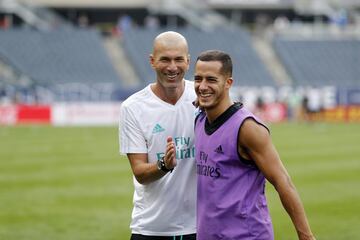 Zidane y Lucas Vázquez.