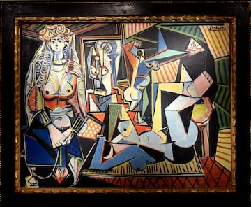 El cuadro "Mujeres de Argel" del pintor cubista espa?ol Pablo Picasso forma parte de una serie de 15 versiones que realiz¨® sobre el mismo tema. La pintura es una reinterpretaci¨®n surrealista y cubista de las mujeres en el har¨¦n. La obra realizada en 1955 fue subastada en Christie's en 2015 alcanzando un valor de 179,36 millones de d¨®lares. Es la obra de arte m¨¢s cara de un artista espa?ol.