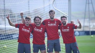 Catena, tercero por la izquierda, junto a Aimar, Juan Cruz y Moi Gómez.