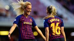 Kheira Hamraoui y Duggan, jugadoras del Barcelona