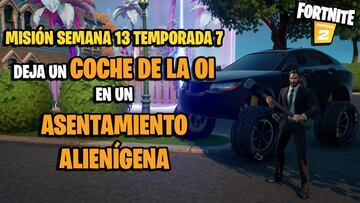 ¿Dónde está el asentamiento alienígena para dejar un coche de la OI en Fortnite Temporada 7?