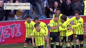 Resumen y gol del Rayo vs. Zaragoza de la Liga Smartbank